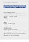 NU 122 Final Exam Review Questions And Answers &vert;Latest 2025 &vert; Guaranteed Pass&period;