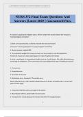 NURS 372 Final Exam Questions And Answers &vert;Latest 2025 &vert; Guaranteed Pass&period;