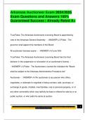 Arkansas Auctioneer Exam 2024&sol;2025  Exam Questions and Answers 100&percnt;  Guaranteed Success &vert; Already Rated A&plus;