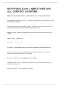 NATP FINAL Exam 1 QUESTIONS AND ALL CORRECT ANSWERS&period;