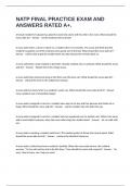 NATP FINAL PRACTICE EXAM AND ANSWERS RATED A&plus;&period;
