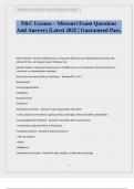 P&C License &ndash; Missouri Exam Questions And Answers &vert;Latest 2025 &vert; Guaranteed Pass