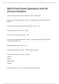 NATP Final Exam Questions And All Correct Answers&period;