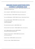 NSG3600 EXAM QUESTIONS WITH CORRECT ANSWERS 2025