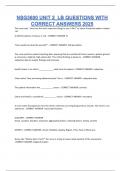 NSG3600 UNIT 2&lowbar;LB QUESTIONS WITH CORRECT ANSWERS 2025