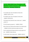 CHFSP 2024&sol;2025 Exam Questions with  Detailed Verified Answers &lpar;100&percnt; Correct  Answers&rpar; &vert; Already Graded A&plus;
