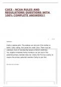 CUCE - NCUA RULES AND REGULATIONS QUESTIONS WITH 100&percnt; COMPLETE ANSWERS&excl;&excl;