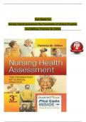 TEST BANK For Nursing Health Assessment The Foundation of Clinical Practice&comma; 3rd Edition&comma; Patricia M&period; Dillon&comma; All Chapters 1 - 27&comma; Complete Newest Version