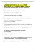 ARTHREX SPORTS IOT &lpar;DAY 2 & 3 TEST&rpar; QUESTIONS WITH CORRECT ANSWERS 2025