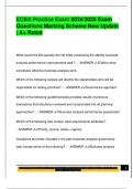 ECBA Practice Exam 2024&sol;2025 Exam  Questions Marking Scheme New Update  &vert; A&plus; Rated