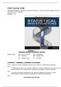 Test Bank For Intermediate Statistical I investigations 1Ed by Nathan Tintle&comma; Beth L&period; Chance&comma; Karen Mc Gaughey&comma; Soma Roy&comma; Todd Swa son&comma; Jill Vande step Chapter 1 - 6