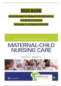 Test Bank for Davis Advantage for Maternal Child Nursing Care 3rd Edition Scannell &vert; 9781719640985 &vert; &vert; Chapter 1-33 &vert; All Chapters with Answers and Rationals