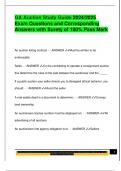 GA Auction Study Guide 2024&sol;2025  Exam Questions and Corresponding  Answers with Surety of 100&percnt; Pass Mark