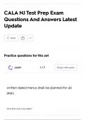 CALA NJ Test Prep Exam Questions And Answers Latest Update
