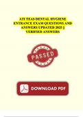ATI TEAS Dental Hygiene Entrance Exam &ndash; Updated 2025 Questions with Verified Answers