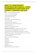 MSSC CPT MAINTENANCE AWARENESS MECHANICAL POWER TRANSMISSION QUESTIONS