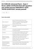 MU NURS 615&colon; Advanced Pharm - Exam 4 Review &lpar;2025&rpar; COMPLETE EXAM SET &lpar;questions and verified answers&rpar; FREQUENTLY MOST TESTED QUESTIONS &vert; already passed&excl;&excl;