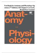 Test Bank For Anatomy and Physiology&comma; 2nd Edition&comma; by OpenStax All Chapters 1-28  Covered and verified&sol;latest edition