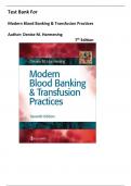 Test Bank for Modern Blood Banking & Transfusion Practices 7th Edition &lpar;Author&colon; Denise M&period; Harmening&rpar; All Chapters 1-29