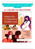 TEST BANK&semi; Comprehensive Test Bank for Maternity & Women&rsquo;s Health Care&comma; 13th Edition by Lowdermilk 2025-2026&period; ALL CHAPTERS 1-37&period;  QUESTIONS WITH CORRECT AND VERIFIED ANSWERS WITH RATIONALES&period; LATEST UPDATE&period; A&plus; GRADE GUARANTEED&period;