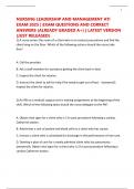 NURSING LEADERSHIP AND MANAGEMENT ATI EXAM 2025 &vert; EXAM QUESTIONS AND CORRECT ANSWERS &lpar;ALREADY GRADED A&plus;&rpar; &vert; LATEST VERSION &lpar;JUST RELEASED&rpar;