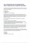 ECPI&comma; CHARLESTON NUR 138 PHARMACOLOGY FINAL&excl;&excl;&excl; QUESTIONS WITH COMPLETE SOLUTIONS