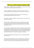 FFM Test 3 with Complete Solutions 2025