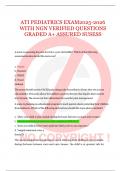 ATI PEDIATRICS EXAM2025-2026  WITH NGN VERIFIED QUESTIONS  GRADED A&plus; ASSURED SUSESS