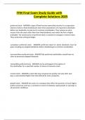 FFM Final Exam Study Guide with Complete Solutions 2025