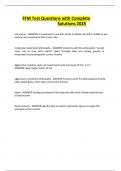 FFM Test Questions with Complete Solutions 2025