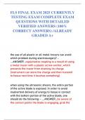 FLS FINAL EXAM 2025 CURRENTLY TESTING EXAM COMPLETE EXAM QUESTIONS WITH DETAILED VERIFIED ANSWERS &lpar;100&percnt; CORRECT ANSWERS&rpar; &sol;ALREADY GRADED A&plus;