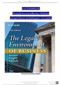 SOLUTION MANUAL The Legal Environment of Business&comma; 14th Edition by Roger E&period; Meiners&comma; Verified Chapters 1 - 22&comma; Complete