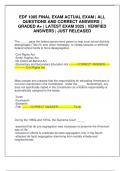 EDF 1005 FINAL EXAM ACTUAL EXAM &vert; ALL QUESTIONS AND CORRECT ANSWERS &vert; GRADED A&plus; &vert; LATEST EXAM 2025 &vert; VERIFIED ANSWERS &vert; JUST RELEASED
