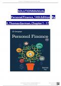 SOLUTION MANUAL Personal Finance&comma; 14th Edition By E&period; Thomas Garman&comma; Chapter 1 - 17