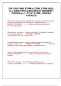 EDF 5481 FINAL EXAM &lpar;ACTUAL EXAM 2025&rpar; &vert; ALL QUESTIONS AND CORRECT ANSWERS &vert; GRADED A&plus; &vert; LATEST EXAM &vert; VERIFIED ANSWERS