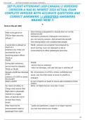 SEP FLIGHT ATTENDANT &lpar;AIR CANADA&rpar; 2 VERSIONS  &lpar;VERSION A NAD B&rpar; NEWEST 2024 ACTUAL EXAM  COMPLETE VERSION WITH ACCURATE QUESTIONS AND  CORRECT ANSWERS VERIFIED ANSWERS  BRAND NEW &excl;&excl; 