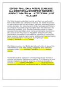 EDF 3151 FINAL EXAM ACTUAL EXAM 2025 &vert; ALL QUESTIONS AND CORRECT ANSWERS &vert; ALREADY GRADED A&plus; &vert; LATEST EXAM &vert; JUST RELEASED
