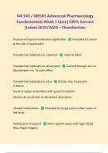NR 565 &sol; NR565 Advanced Pharmacology Fundamentals Exams PACKAGE DEAL&vert; BUNDLE contains the &lpar;Latest 2025&sol;2026&rpar; midterm&comma; week and Final exams&comma; practice test&comma; quiz bank and updated study guide for Chamberlain - Guaranteed success&period; 