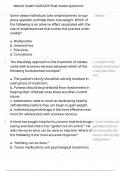 Mental health NUR2459 2025 final review questions