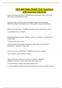 ISDS 406 FINAL EXAM CSUF Questions with Accurate Solutions