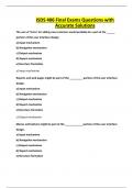 ISDS 406 Final Exams Questions with Accurate Solutions