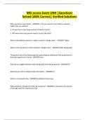 MIS access Exam UNH &vert;Questions Solved 100&percnt; Correct&vert; Verified Solutions