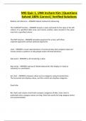MIS Quiz 1&comma; UNH Incham Kim &vert;Questions Solved 100&percnt; Correct&vert; Verified Solutions