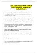 UNH ADMN 410 MIS & EXCEL EXAM &vert;Questions Solved 100&percnt; Correct&vert; Verified Solutions