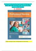 Test Bank&semi; Professional Nursing Concepts & Challenges&comma; 9th Edition 2025-2026&period; Questions with correct and verified answers&period; LATEST UPDATE&period; A&plus; GRADED&period;