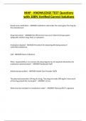 MAP - KNOWLEDGE TEST Questions with 100&percnt; Verified Correct Solutions
