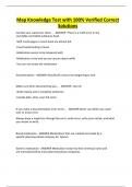 Map Knowledge Test with 100&percnt; Verified Correct Solutions