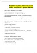 Map Knowledge Actual Exam Questions Solved 100&percnt; Correct&vert; Verified Solutions