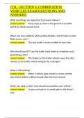 CDL - SECTION 6 COMBINATION VEHICLES EXAM QUESTIONS AND ANSWERS&period;docx