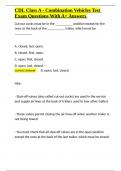 CDL Class A - Combination Vehicles Test Exam Questions With A&plus; Answers&period;docx